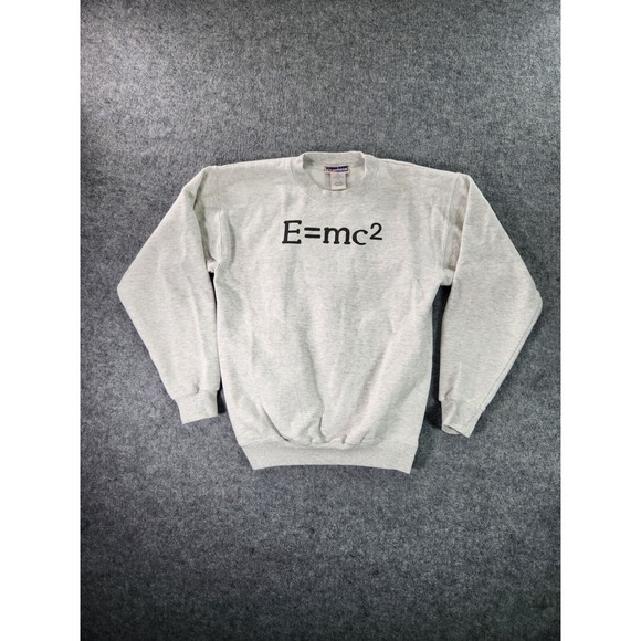 Vintage Hanes Ultimate Cotton Sweatshirt‎ Mens Small Long Sleeve Alvert Einstein - Picture 1 of 9